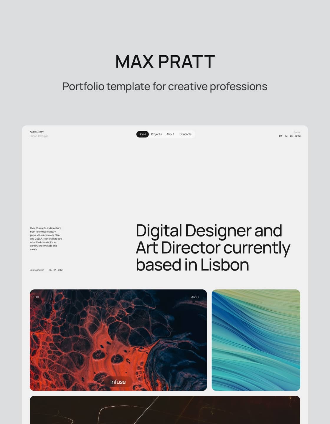 Max Pratt Portfolio HTML5 Responsive site Template
